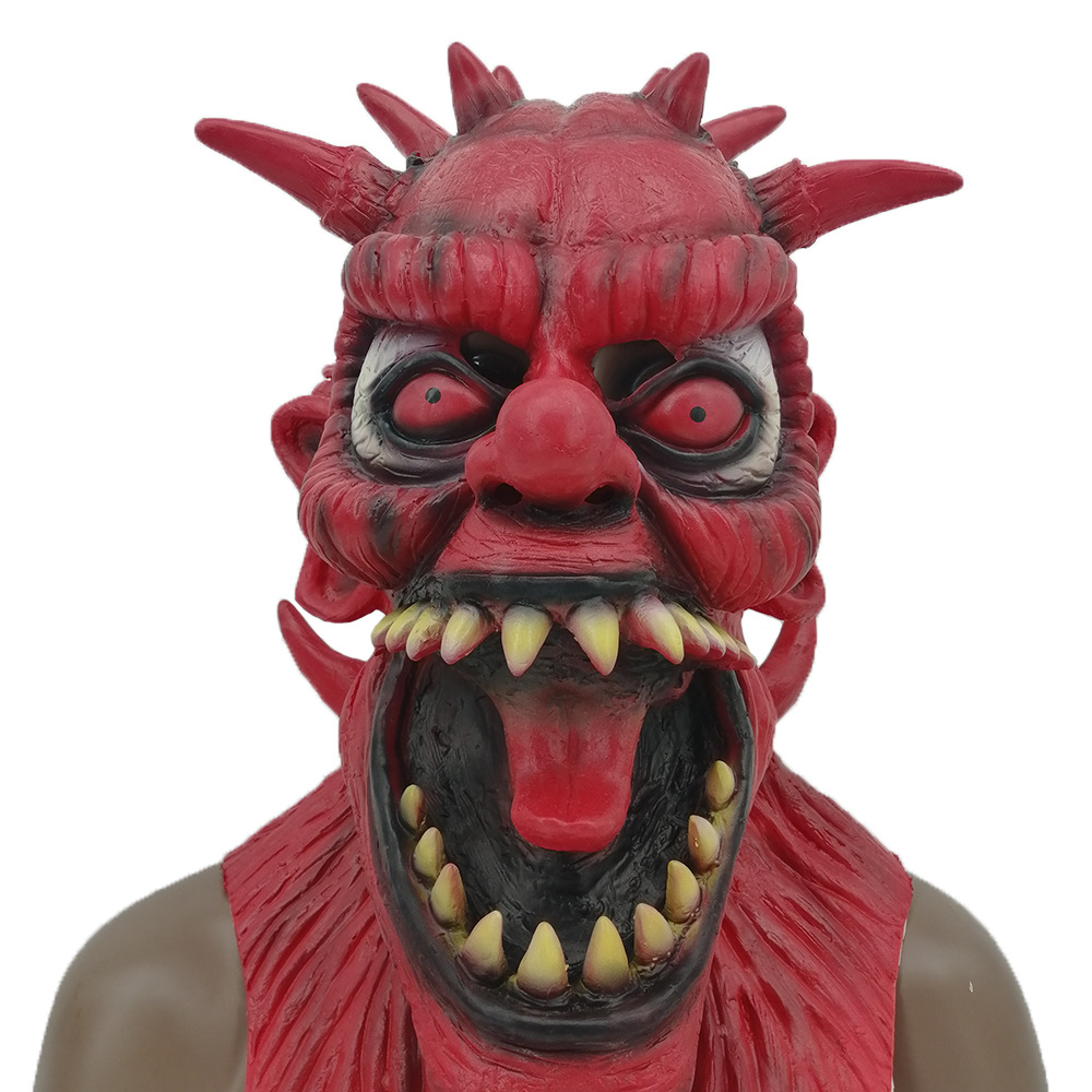 万圣节恐怖面具 复活节鬼屋装扮南瓜面具 搞怪派对整蛊乳胶面具