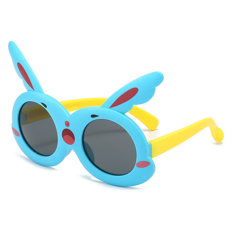 Children's New Polarized Sun Glasses Cartoon Rabbit Ear Sunglasses Outdoor Travel Sun Protection Sunglasses in Stock Wholesale
