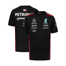 夏季跨境多款方程式F1赛车服速干休闲短袖透气圆领T恤男来图设计