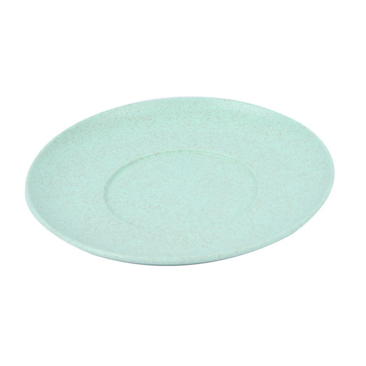 Wheat Straw Dinner Plate round Spit Bone China Plate Cake Plate Household Fruit Snack Dish Snack Plate Melon Seeds Plate