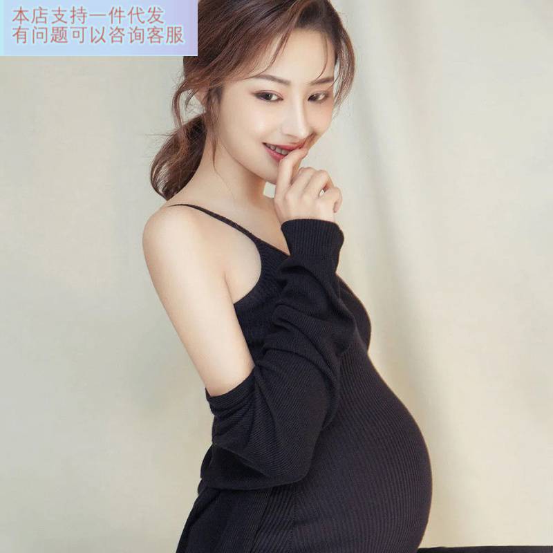 2022春款孕妇套装新款影楼摄影拍照片写真服装孕妇大肚照孕妈孕味