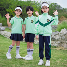 定制小学生校服夏季三件套幼儿园园服短袖六一儿童节班服运动会
