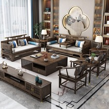 新中式白蜡木实木沙发罗汉床组合大户型冬夏两用高端别墅客厅家具