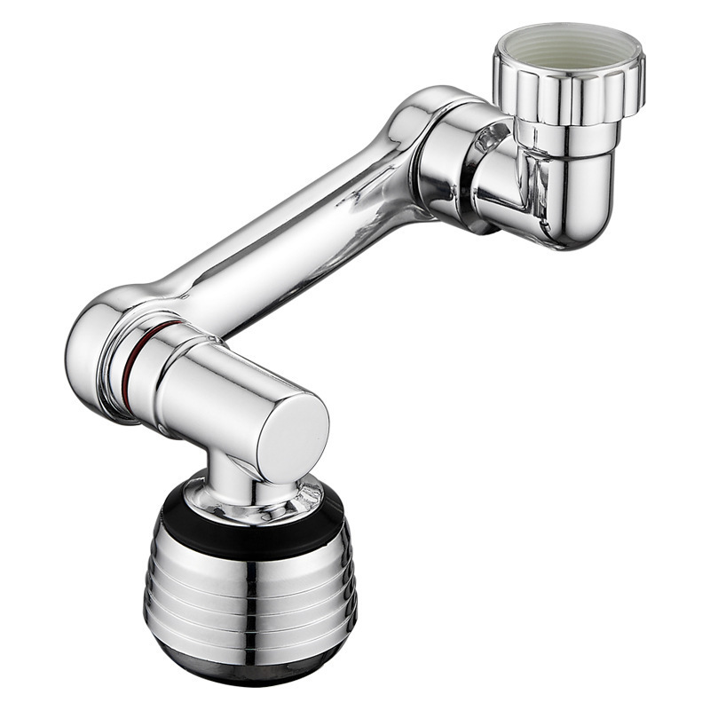 Universal Faucet Bathroom Splash-Proof Water Faucet Wash Bubbler 1080 ° Rotating Extender Mechanical Arm Water Tap