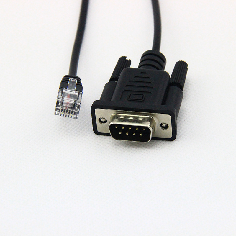 专业生产 rs232串口 db9针转rj12水晶头调试线