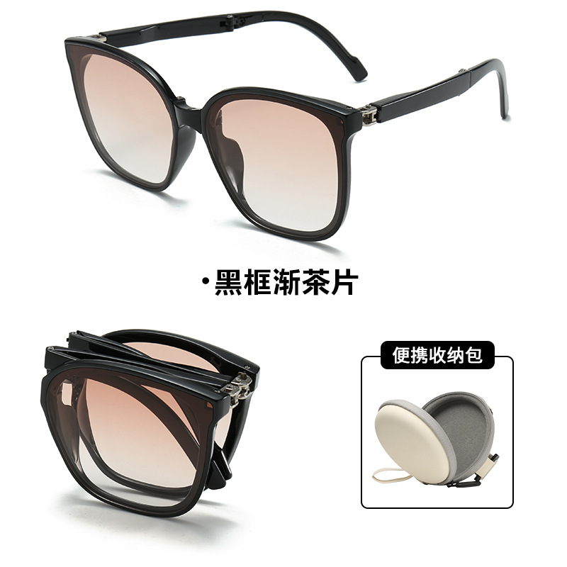 2024 New Gm Folding Sunglasses Little Red Book Tiktok Fashion Trendy Uv-Proof Women's Net Red All-Match Sunglasses