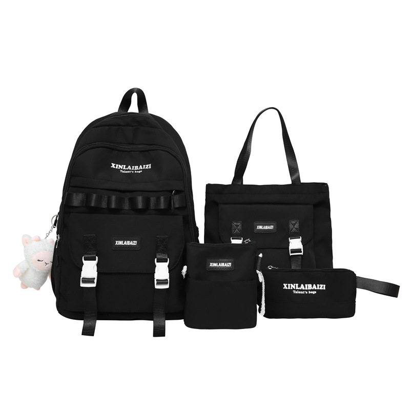 2024 New Five-Piece Set Grade 3 to Grade 6 Junior and Middle School Students Large Capacity Lightweight All-Matching Backpack