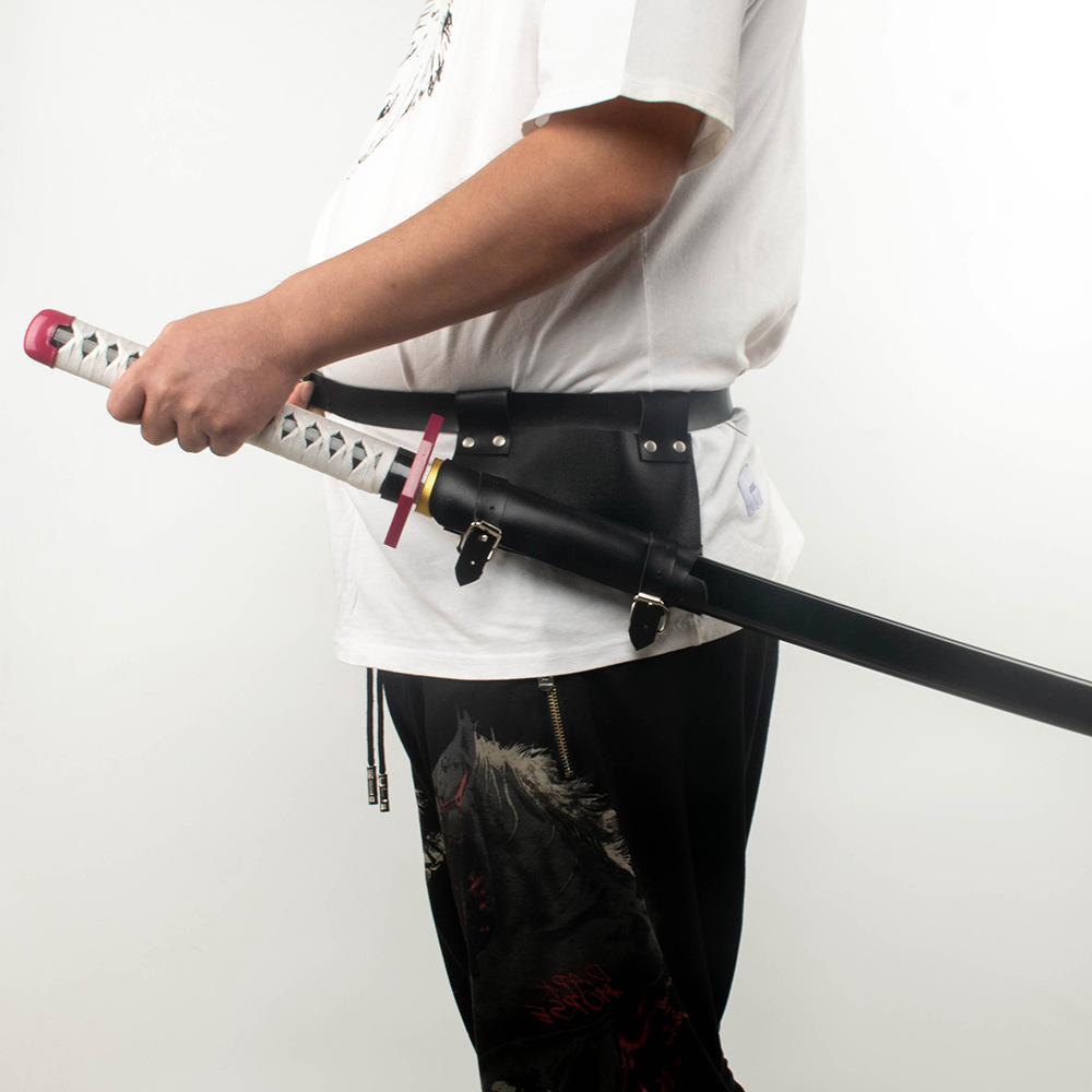 动漫周边cosplay鬼灭索隆木刀pu塑料刀配饰腰带挂腰服饰搭配道具