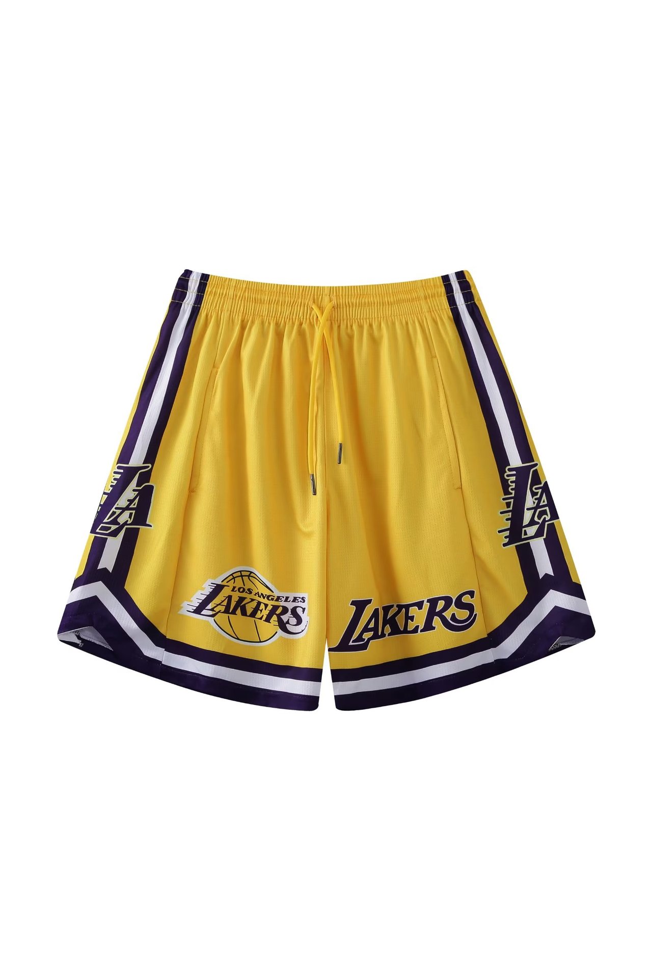 nba美式短裤潮流湖人队夏季篮球裤速干男宽松运动四分裤球队款球
