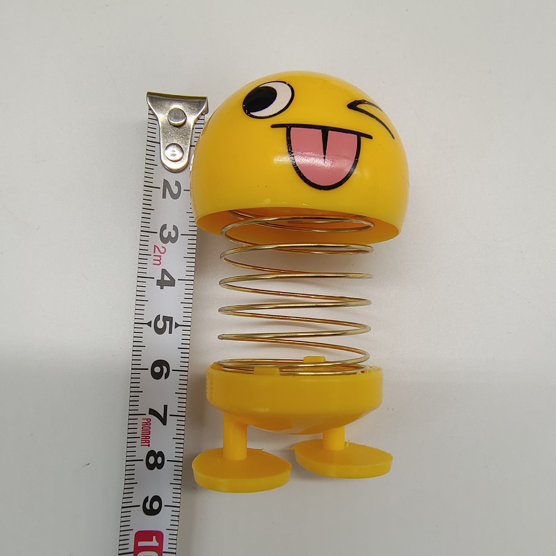 笑脸弹簧公仔小黄表情包抖音摇头公仔新奇特汽车车载摆件娃娃玩具