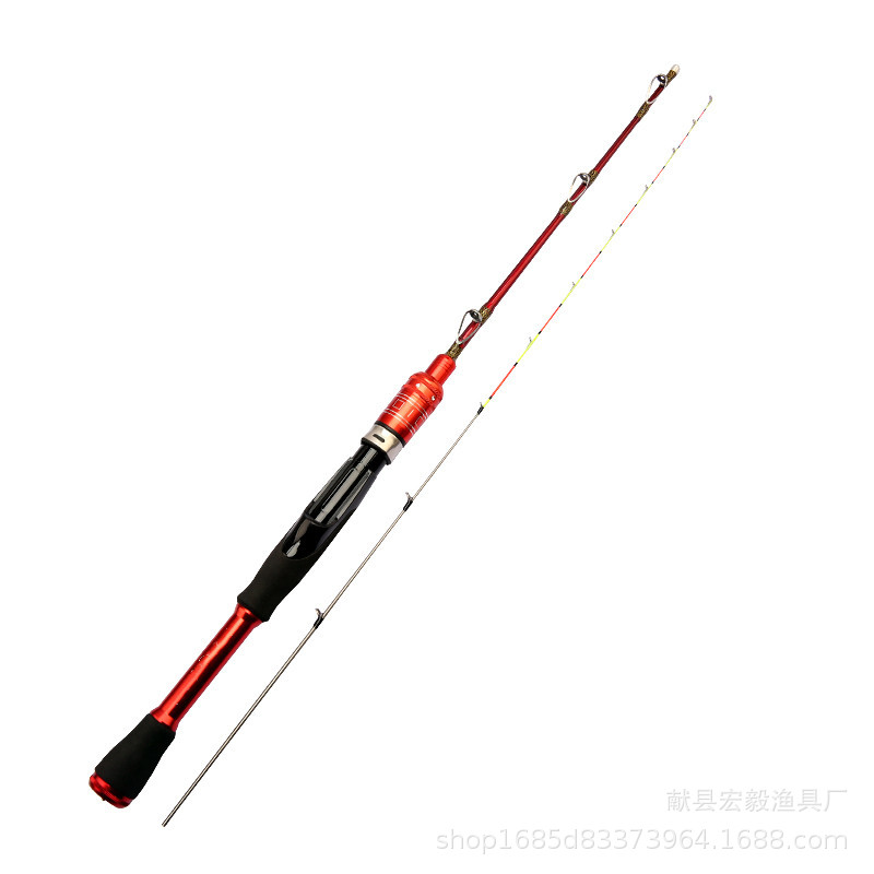 Titanium Alloy Fishing Rod Carbon Positioning Microlead Soft Tail Boat Fishing Rod Full Titanium Semi-Titanium Double Slightly Bridge Fishing Rod Entity Supply