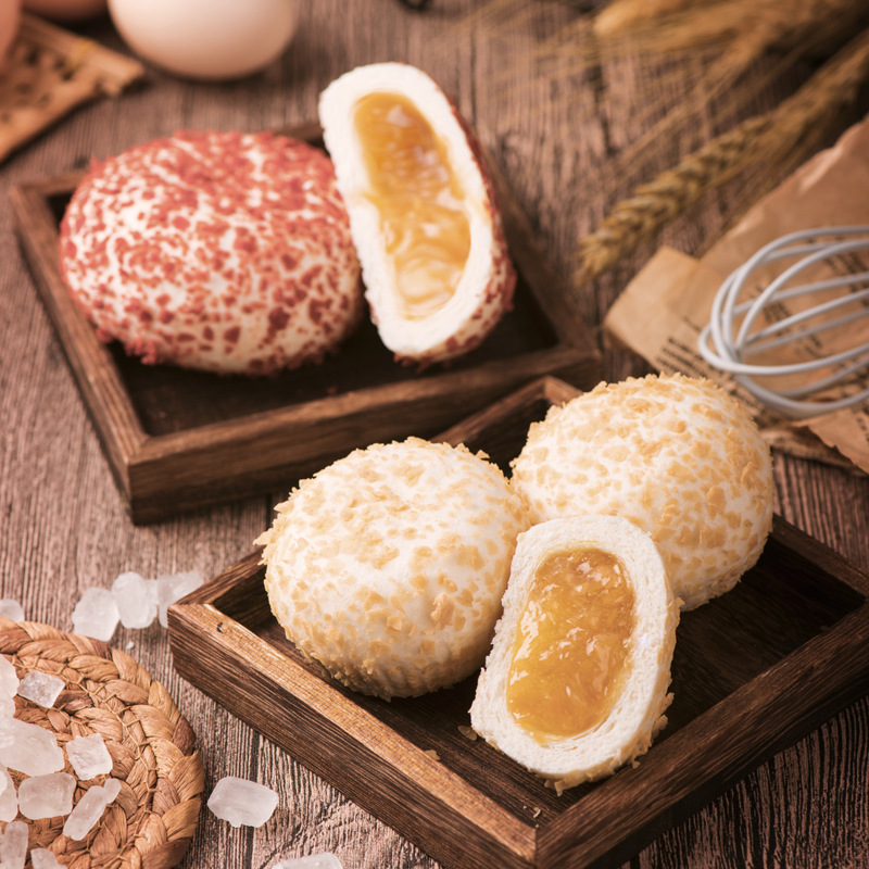 德心七彩金丝燕麦包面食包子儿童早餐半成品冷冻速冻食品蒸包