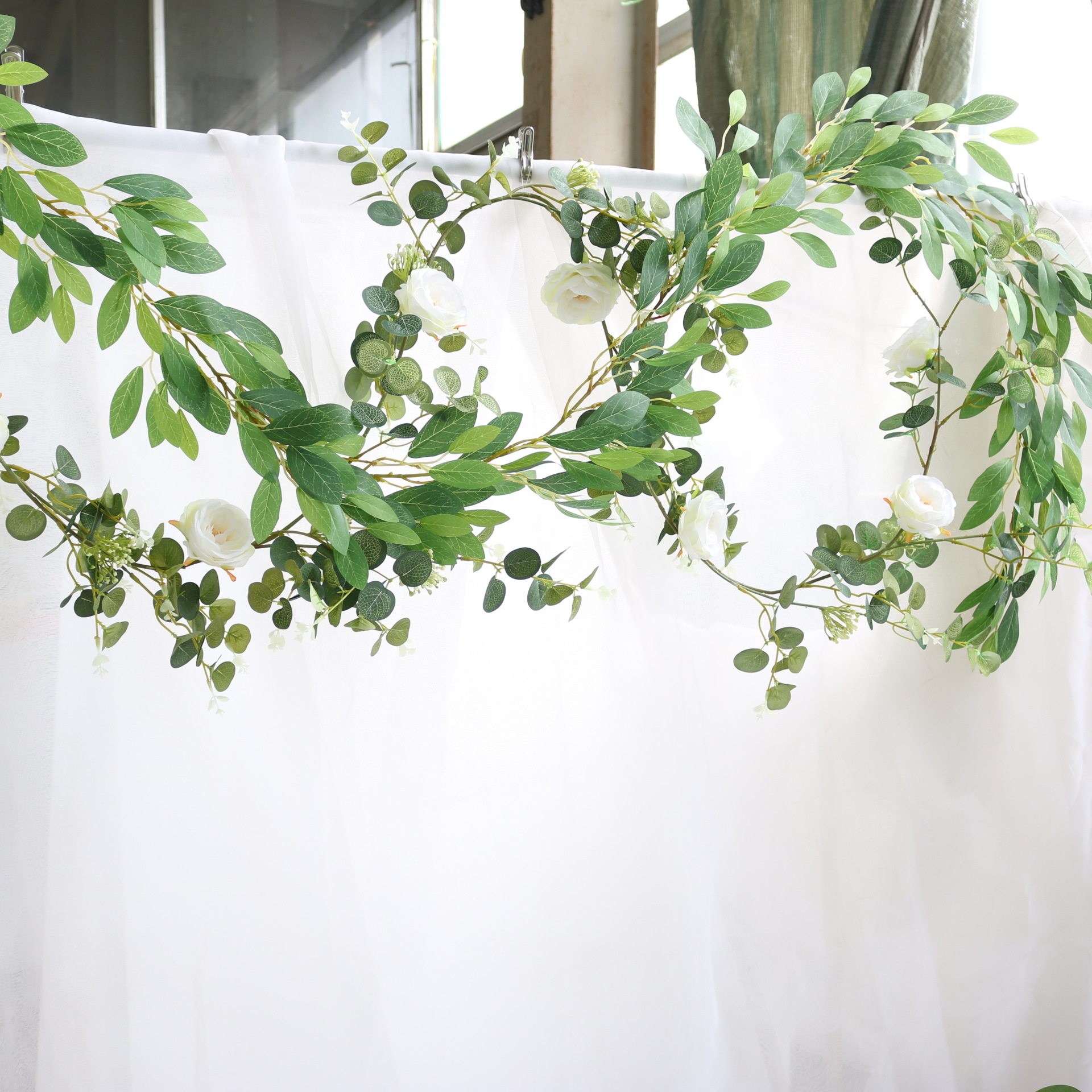 杜鹃叶长藤仿真绿植婚礼生日派对森系装饰绿叶圣诞节装饰品