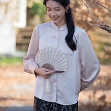 梵天正品 品牌尾货特卖 复古文艺新中式春装女衬衫 231358