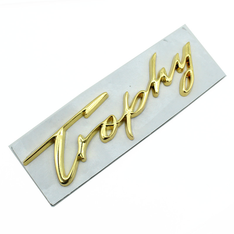 适用名爵改装trophy车标mg6改装金属个性英文车标车身侧贴后尾标