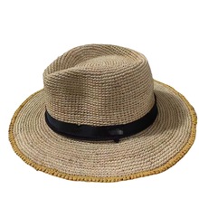 拉菲草日系手勾帽男女同款夏季遮阳防晒帽海边沙滩帽出游度假首选