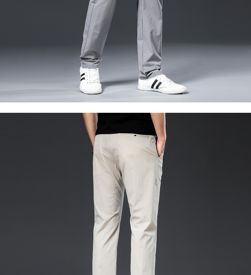 冰丝休闲裤男2021夏季新款直筒裤宽松轻商务西裤坠感男裤薄款长裤