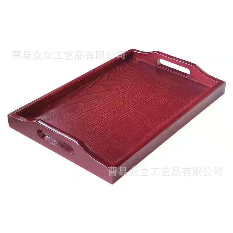 Factory Multi-Specification Wooden Tray Dessert Bread Plate Restaurant Hotel Wooden Fruit Plate Pastry Nut Display Plate