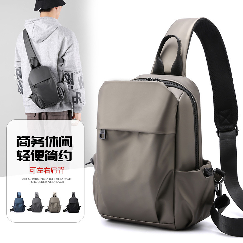 Quality Men's Bag Fashion Chest Bag Large-Capacity Crossbody Bag Large Capacity Shoulder Bag Leisure Phone Bag Men's One Piece Dropshipping