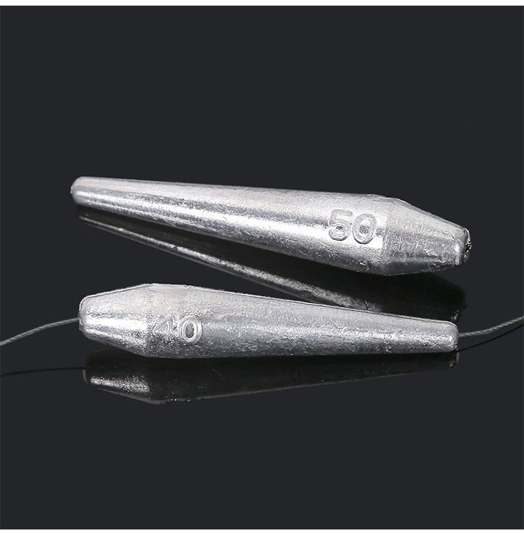 渔具用品批发锚鱼铅坠 通心流线型铜环防挂底钓鱼坠 九江锚鱼铅坠