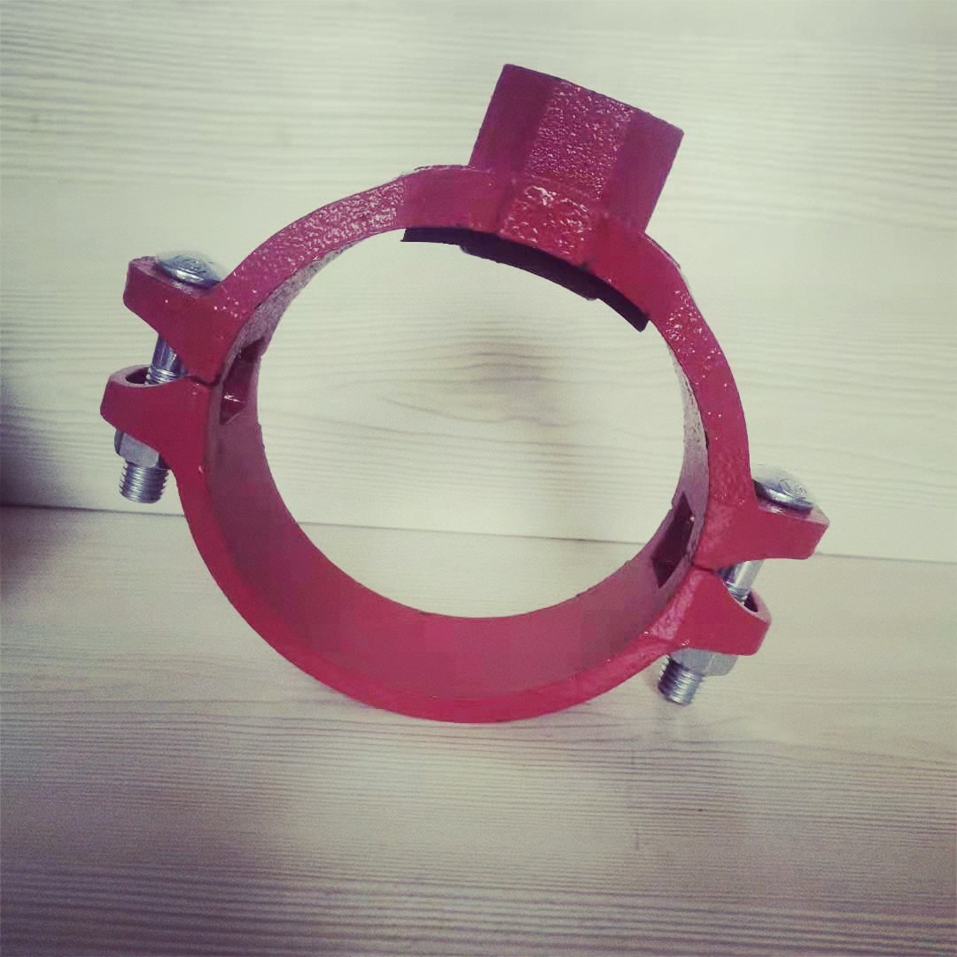 德通管件 消防沟槽机械三通 丝接机械三通114*89