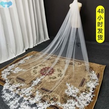 High Quality Vintage Wedding Veil 3.5M Long Special Cut跨境