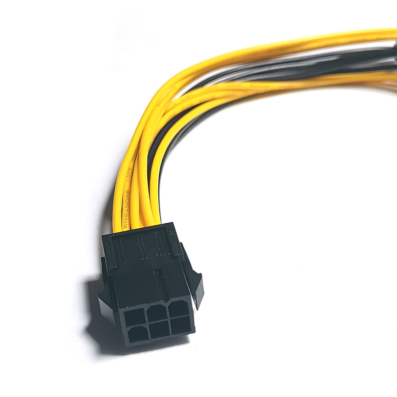 6pin转双8pin电源连接线显卡供电线电脑6p转双8p转接延长线