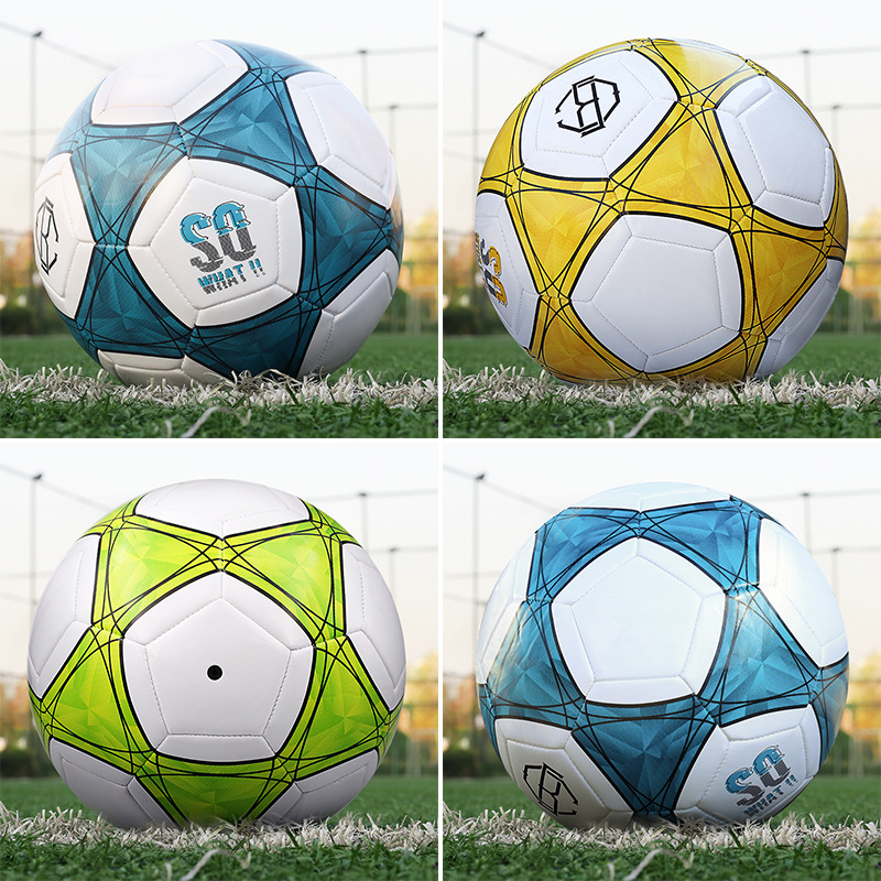 Reflective Wholesale No. 2 Football No. 3 Black and White Children's Football No. 4 No. 5 Machine Sewing Adult Pu Professional Durable Soccer Ball