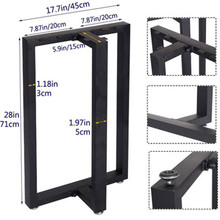 定制美式创意桌子腿桌脚办公会议桌支架五金家具腿书桌餐桌铁支架