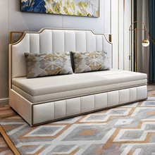 实木沙发床多功能可折叠小户型客厅坐卧两用单双人简约储物沙发床