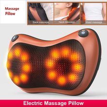 Electric Head Neck Massager Pillow Back Waist Massor Cushion