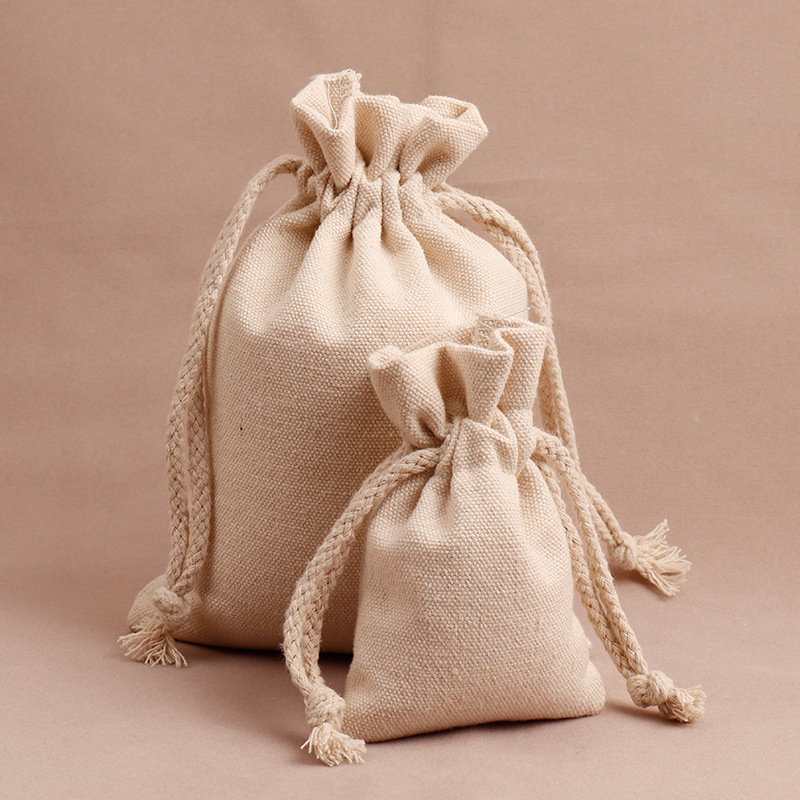 棉布袋帆布袋制作空白帆布手提抽绳束口袋广告购物可彩印logo