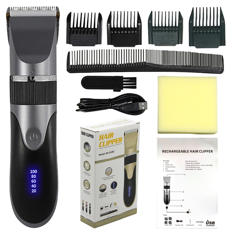 Cross-Border Electric Hair Clipper Electric Hair Clipper Rechargeable Clippers Adult and Children Hair Scissors Razor Household