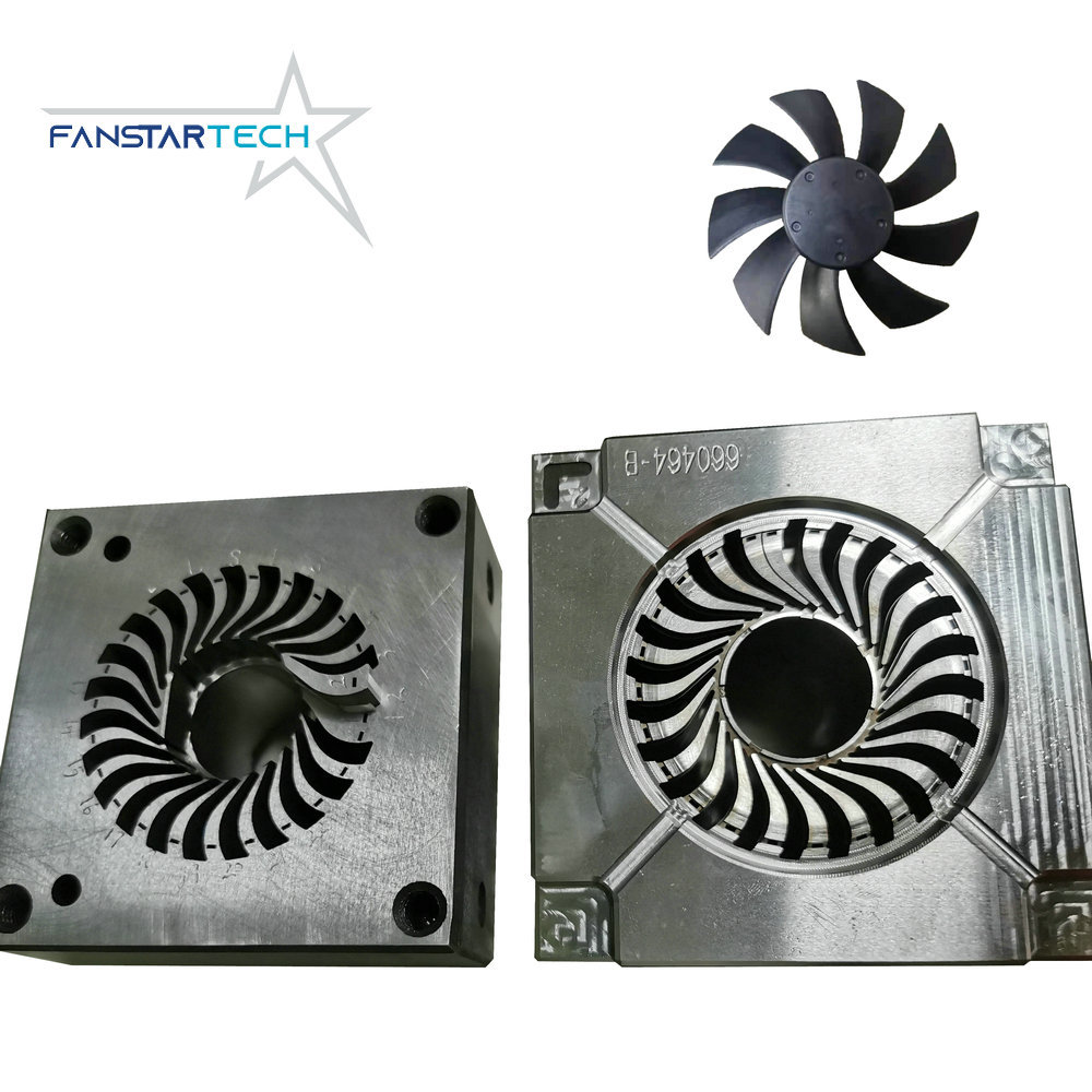 pbt风扇塑料风叶模具注塑 精密半热流道塑料散热器模具设计开发