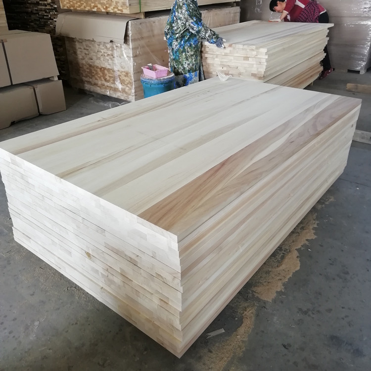 杨木拼板白杨木实木家具桌面板材东北杨木碳化国产黄杨木板材