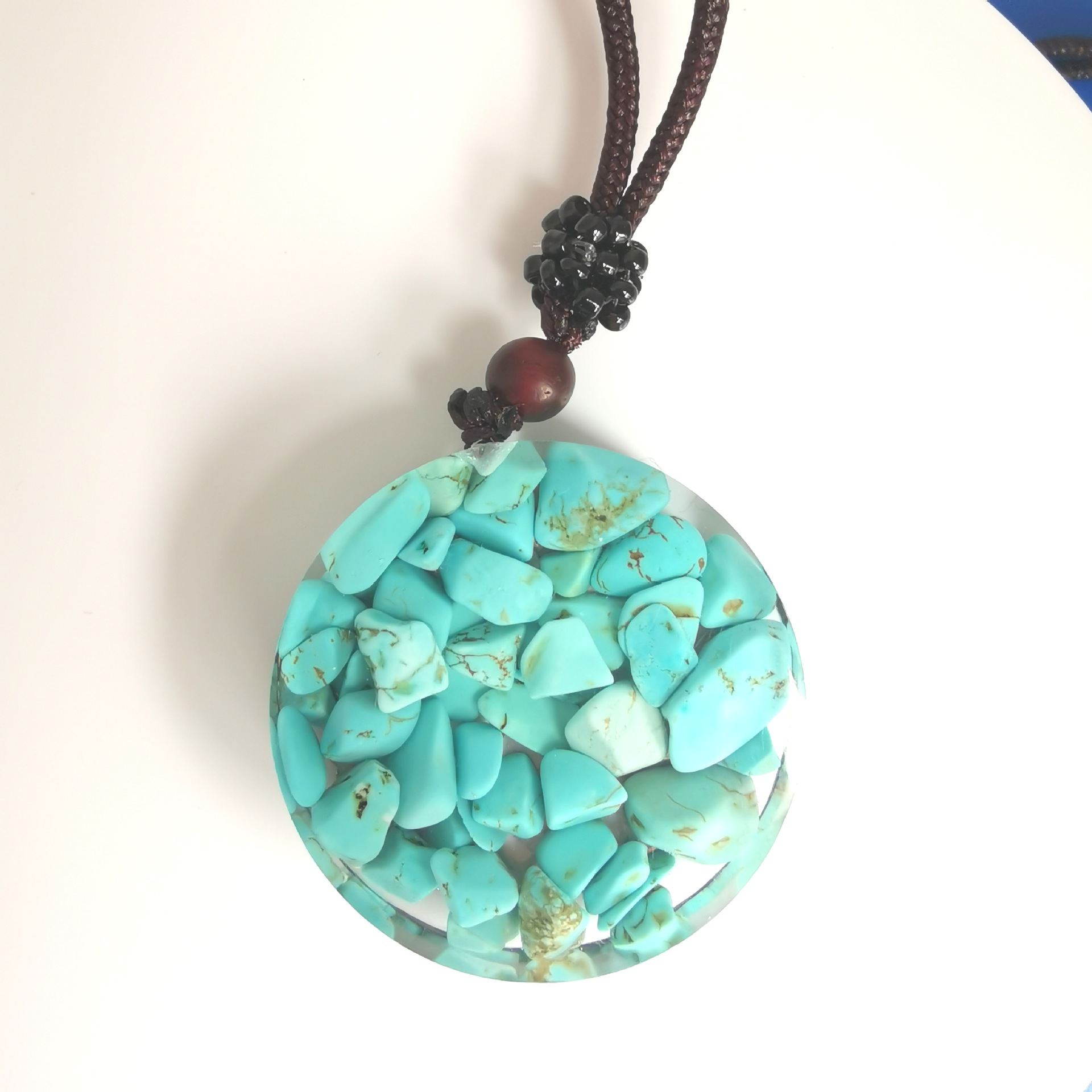 跨境奥根能量生命之树吊坠天然绿松石