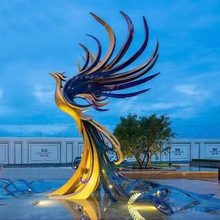 不锈钢雕塑耐候钢大型金属人物雕塑广场户外公园景观凤凰雕塑设计