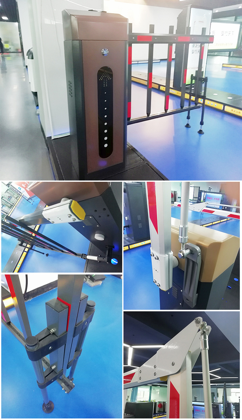 小区门口栏杆电动升降道闸门卫遥控拦车杆停车场直杆道闸机起落杆