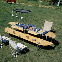 户外IGT折叠桌移动厨房套装露营组装拼接桌家用料理桌套餐