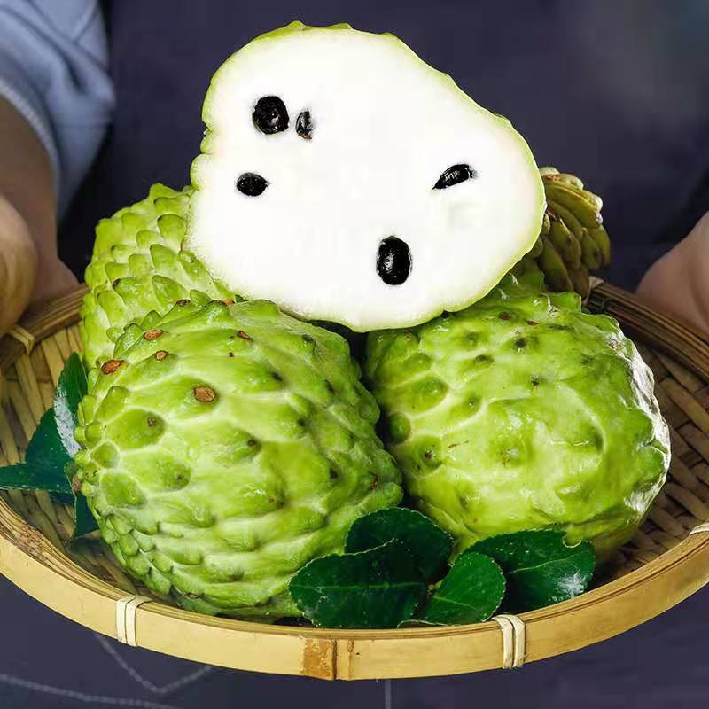 释迦果新鲜当季现摘番荔枝现发热带水果佛头果摩尼果5斤整箱包邮