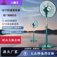 小霸王工业电风扇商用落地扇家用立式强大风力大功率摇头风扇16寸