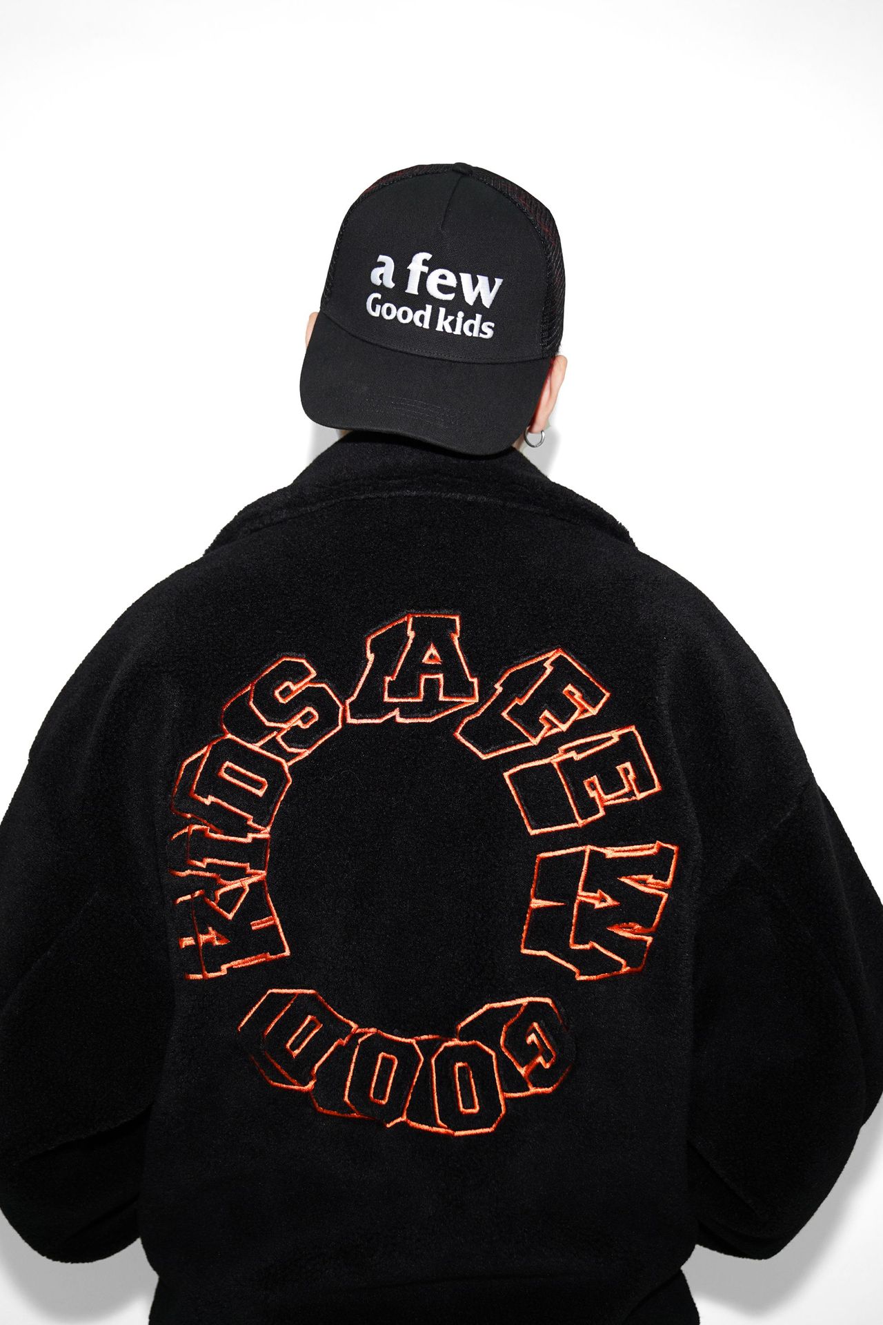 2021冬季新款国潮潮牌fff马思唯联名afgk羊羔毛绒男女棉服外套