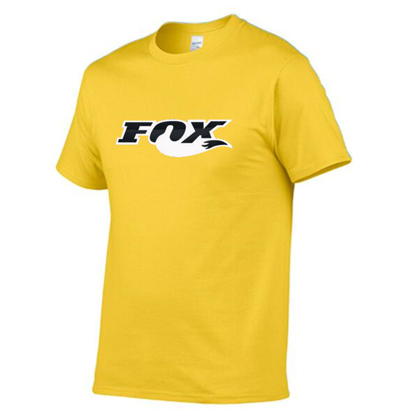 外贸热销夏季休闲欧美潮流fox印花男士短袖圆领全棉宽松t恤