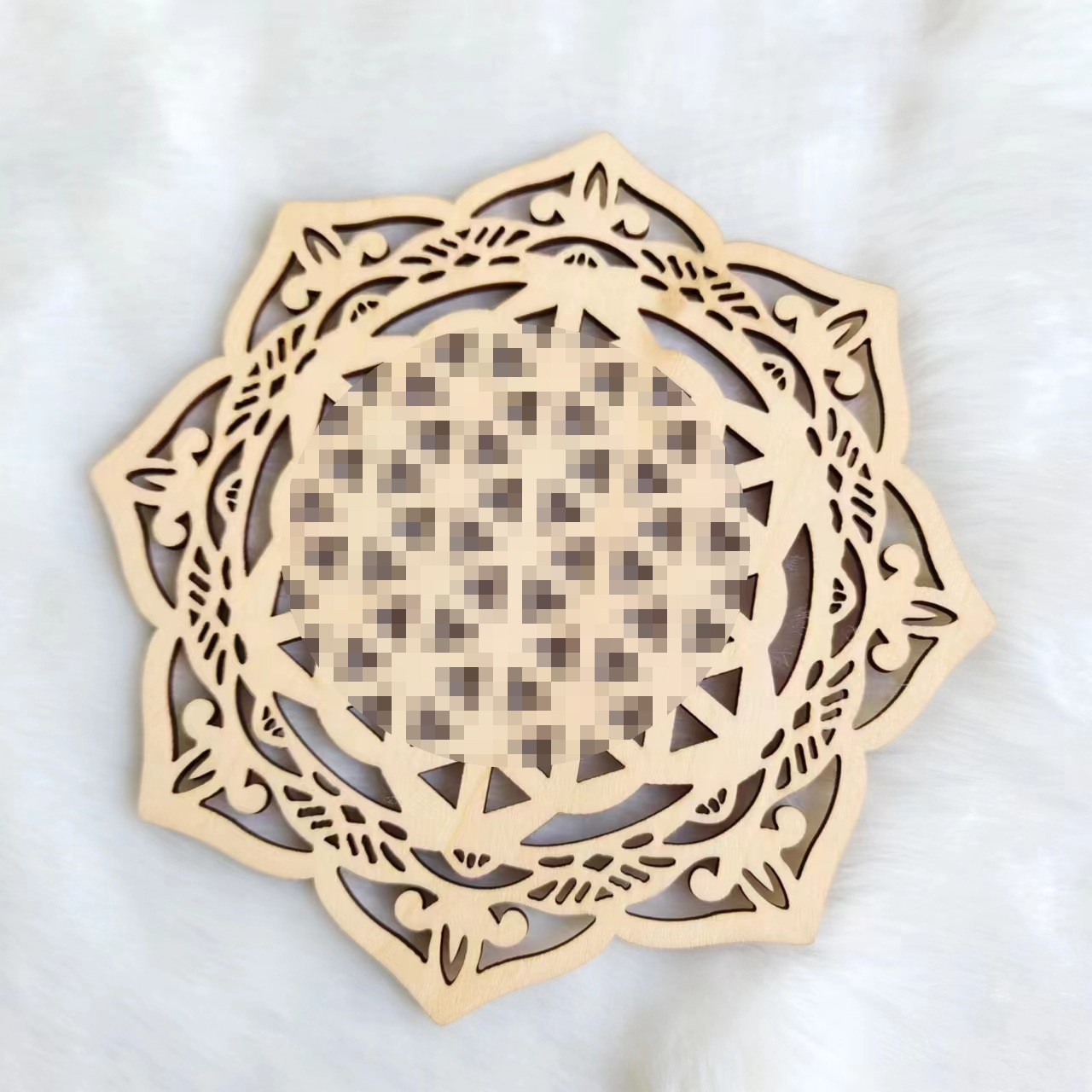 Exclusive for Cross-Border Wooden Teacup Mat Meditation Ornaments Scald Preventing Met Dishes Coasters Home Creative Hollow Dining Table Cushion Heat Insulation
