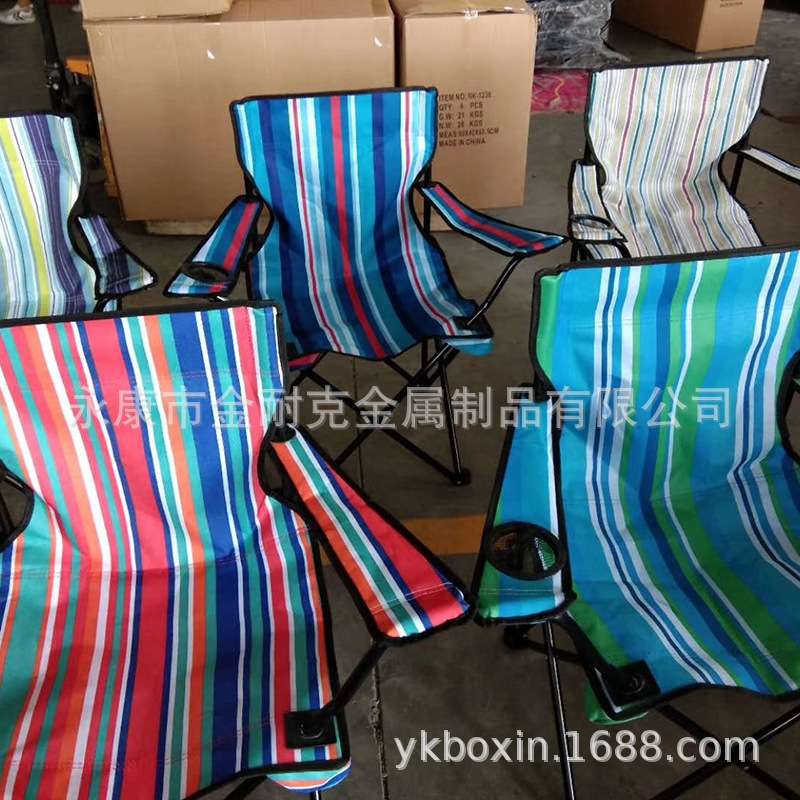 Portable Outdoor Folding Chair Beach Chair Leisure Fishing Chair 600D Oxford Cloth Advertising Armchair Printable Logo