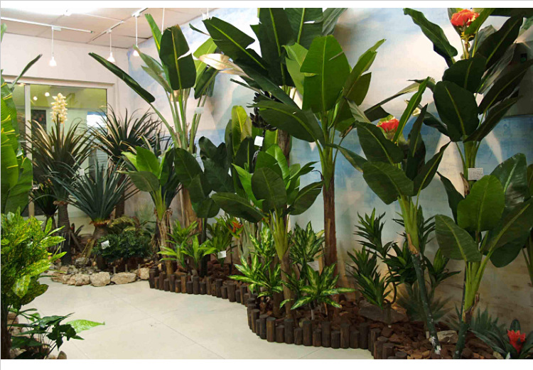 仿真芭蕉树 塑料香蕉树盆栽 高仿真绿植订做 厂家定制