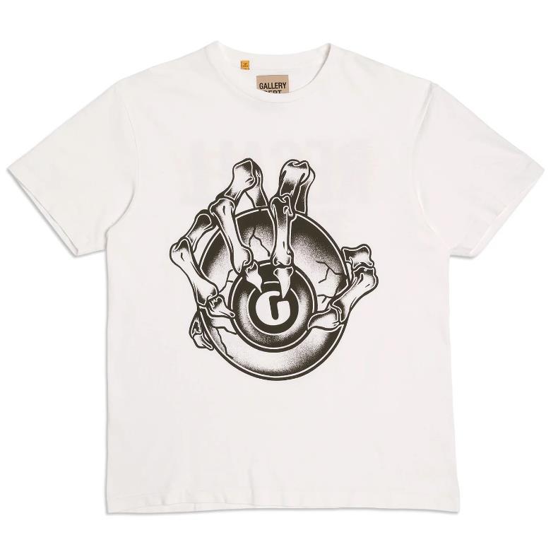 23春夏季新款男女美式潮牌复古眼球魔爪字母logo印花做旧短袖t恤