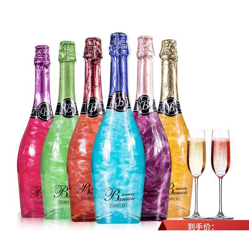 【配香槟杯*2】芭诺斯魔幻云星空酒起泡酒鸡尾酒火焰酒甜型葡萄酒