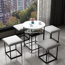 魔方桌子椅子组合茶几魔方凳桌子多功网红折叠桌家用边几一桌四凳