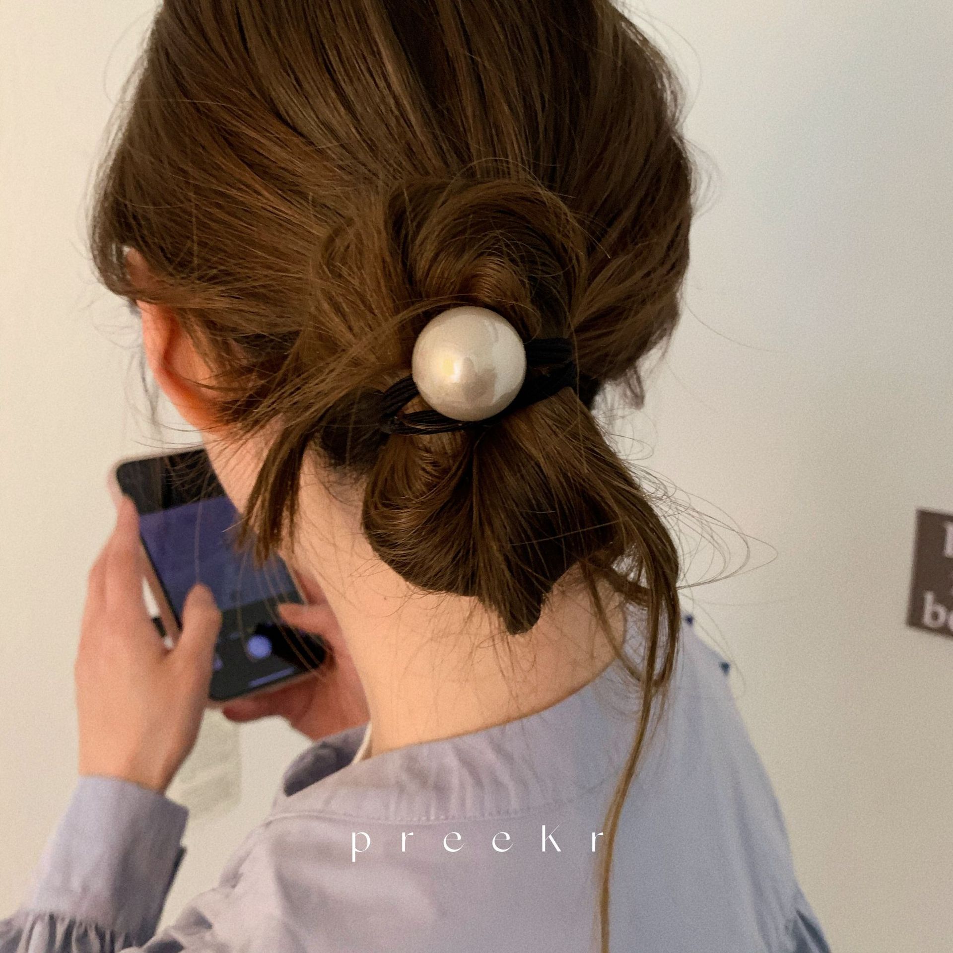 pearl hair elastic women‘s headwear hair ring headband ponytail hair string ponytail hair string